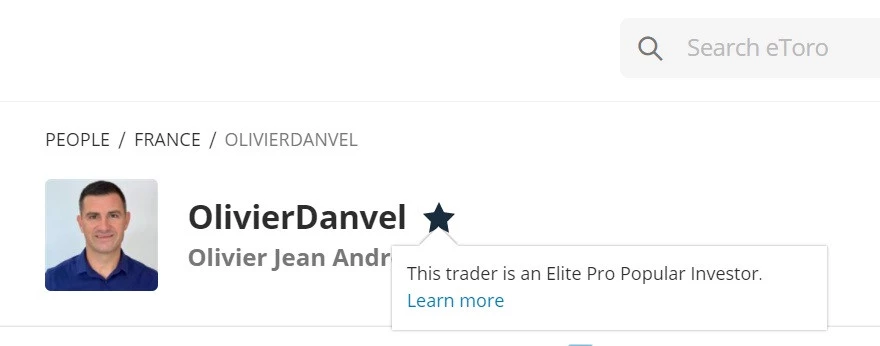 Olivier Danvel is an Elite Pro Popular Investor