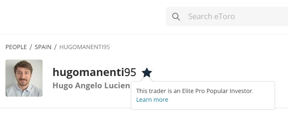 Hugo Manenti is an Elite Pro Popular Investor